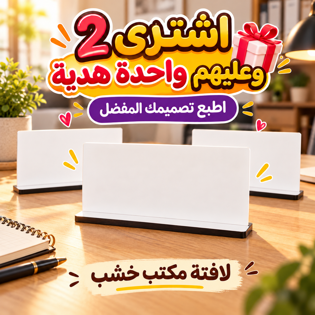 Custom Wooden Desk & Wall Sign- Buy 2 Get 1 Free