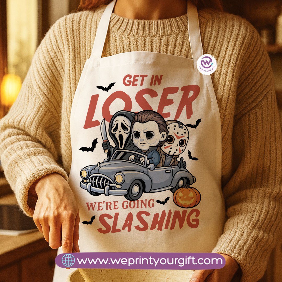 Spooky Halloween Apron – Custom Heavy Cotton Kitchen Apron with Front Pocket