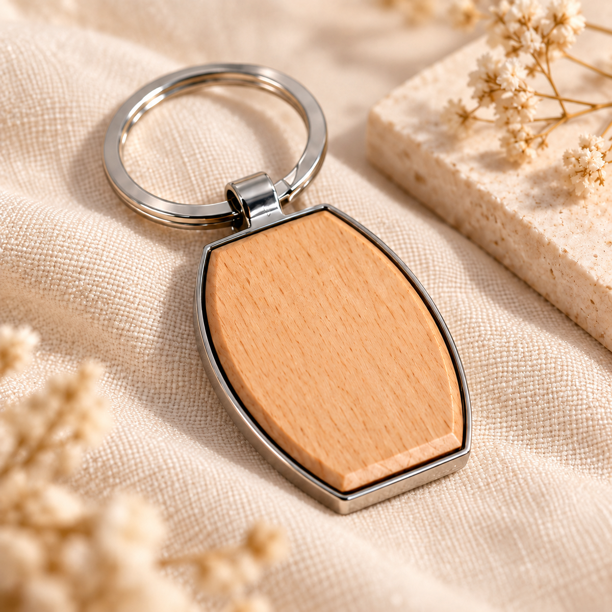 Wood & Metal Key Fob – Customization Options