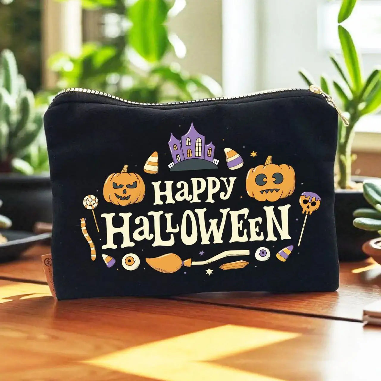 Halloween Makeup Bag & Pencil Case – Spooky Cotton Pouch with Fun Designs - WE PRINT