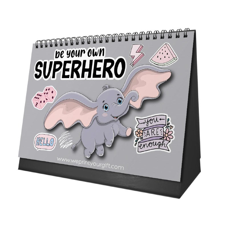 Cute Elephant Desk Calendar 2026