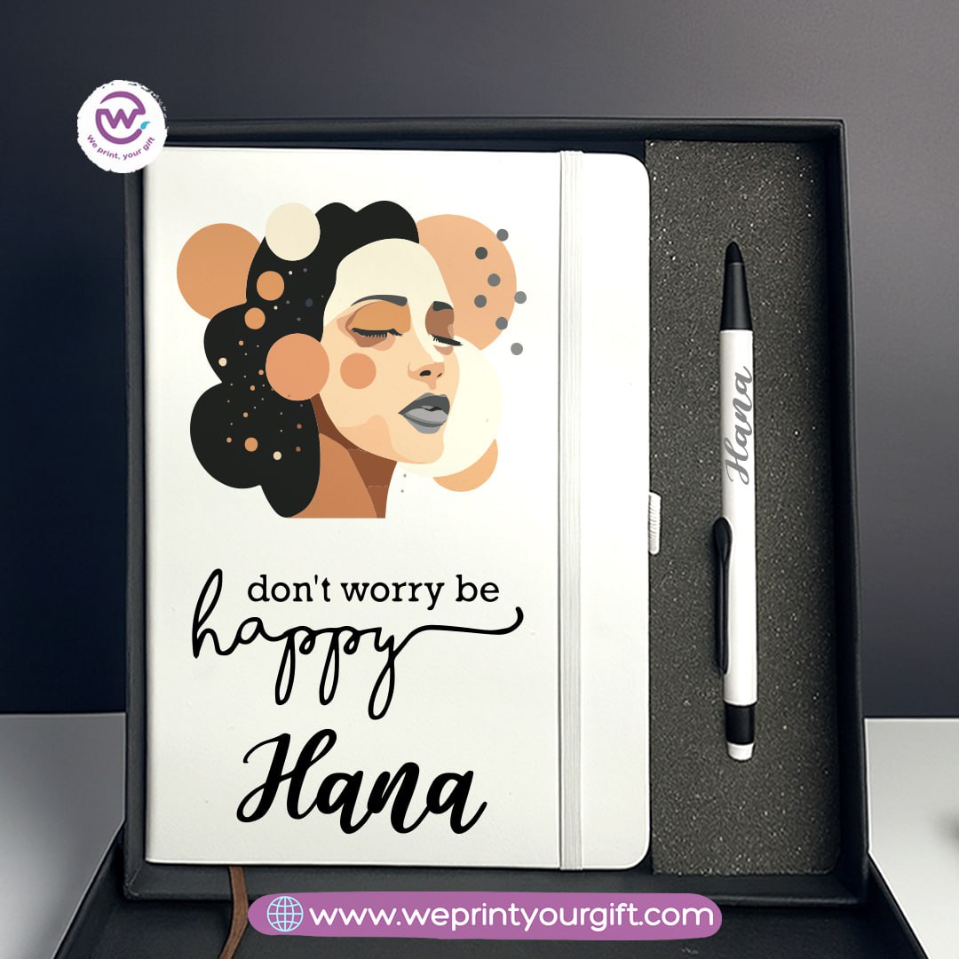 One Line Art Personalized Gift Box – Custom Notebook & Engraved Pen Set