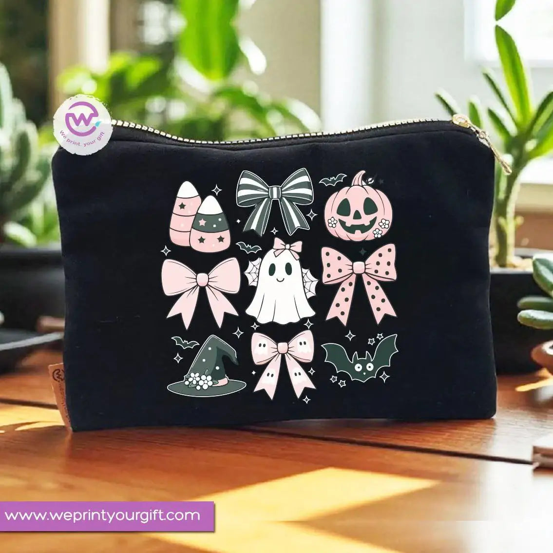 Halloween Makeup Bag & Pencil Case – Spooky Cotton Pouch with Fun Designs - WE PRINT