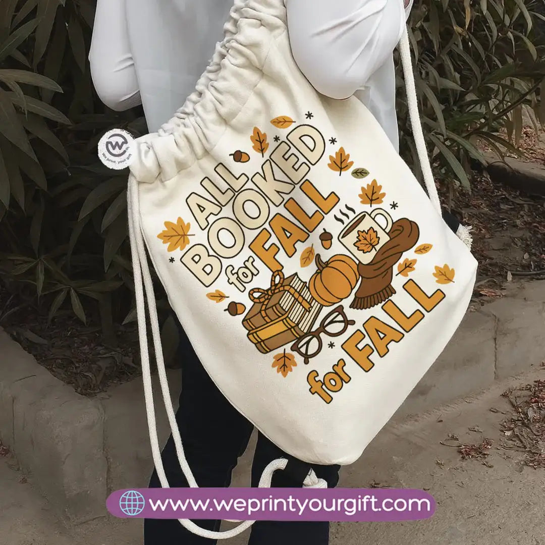 Winter & Retro Drawstring Backpack – Vintage-Inspired Cozy Designs - WE PRINT