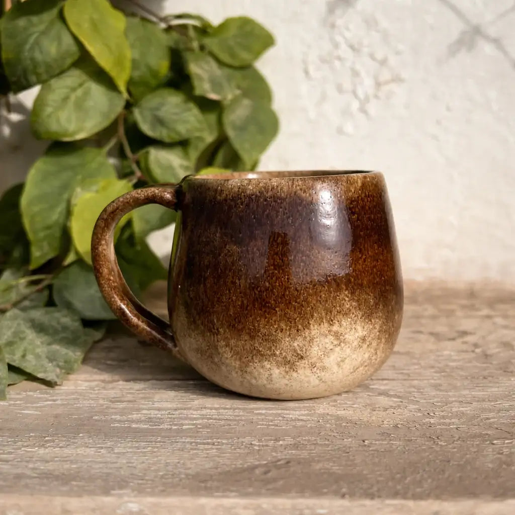 Creamy Brown Handmade Pottery Mug – Customization options - WE PRINT