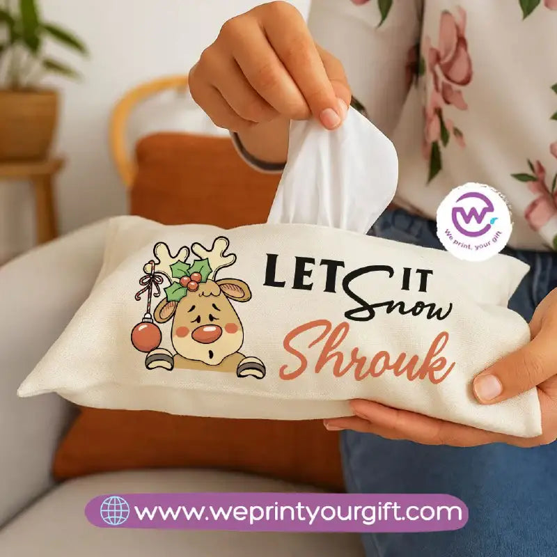 Personalized Fabric Tissue Holder – Christmas Designs - WE PRINT