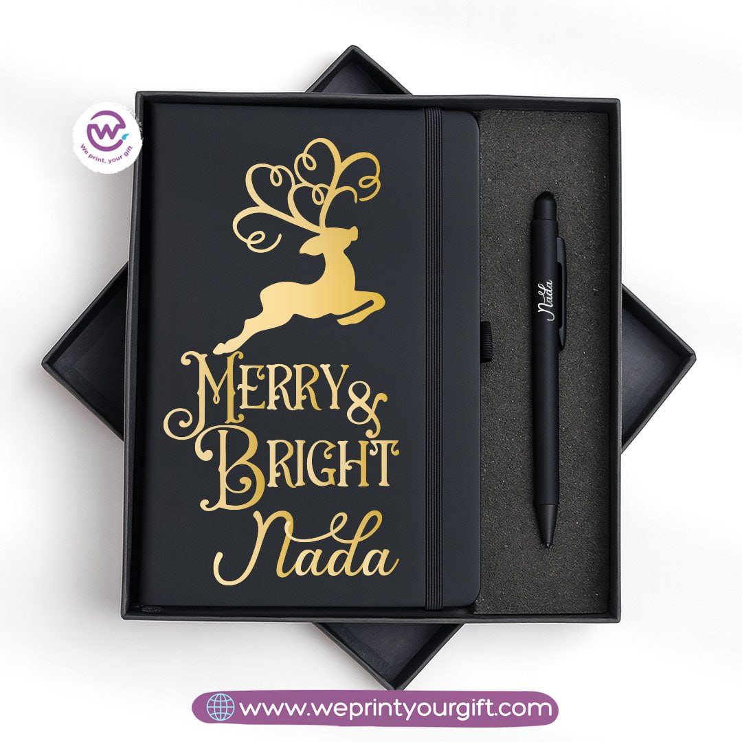 Christmas Special โ Personalized Notebook & Engraved Pen Gift Box