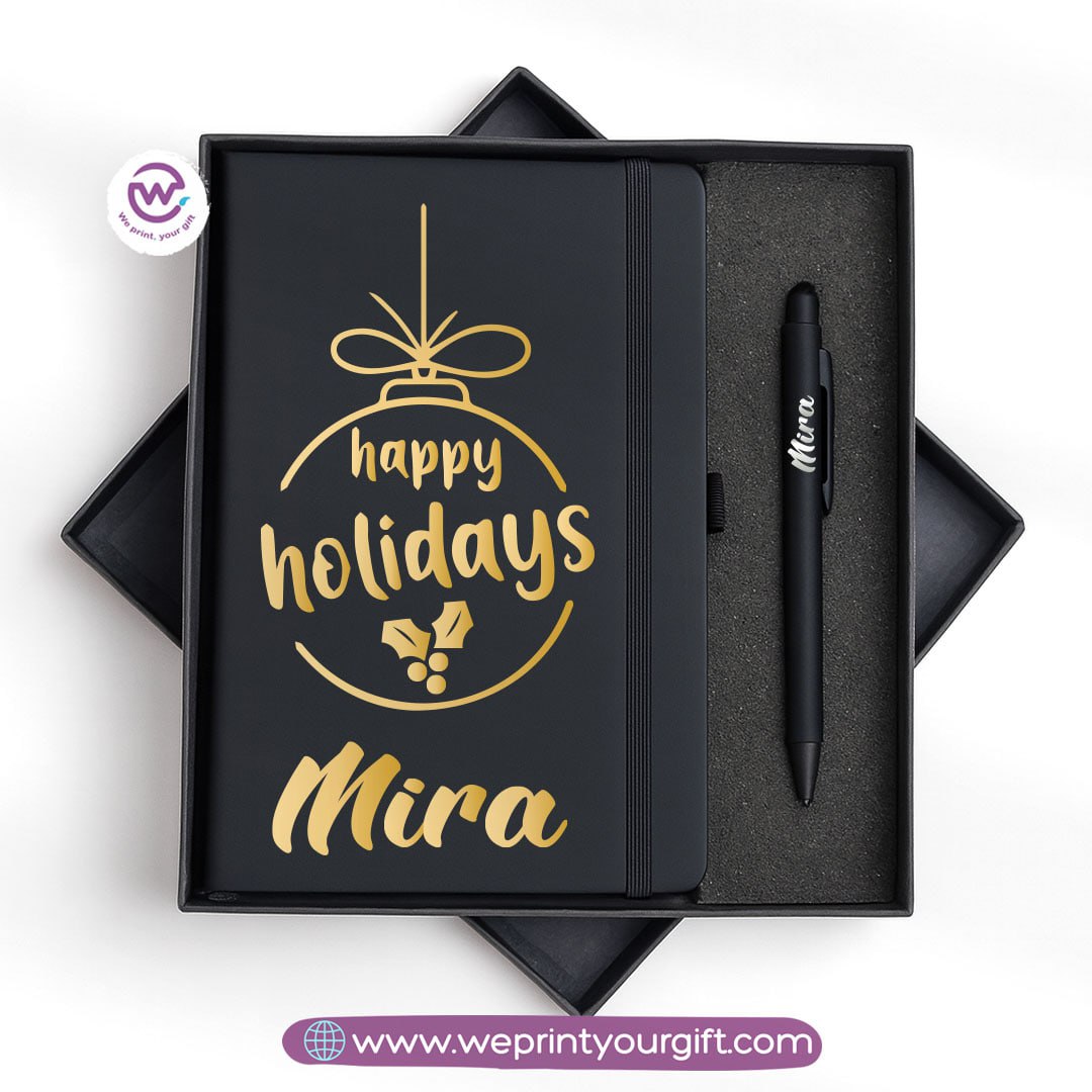 Christmas Special โ Personalized Notebook & Engraved Pen Gift Box