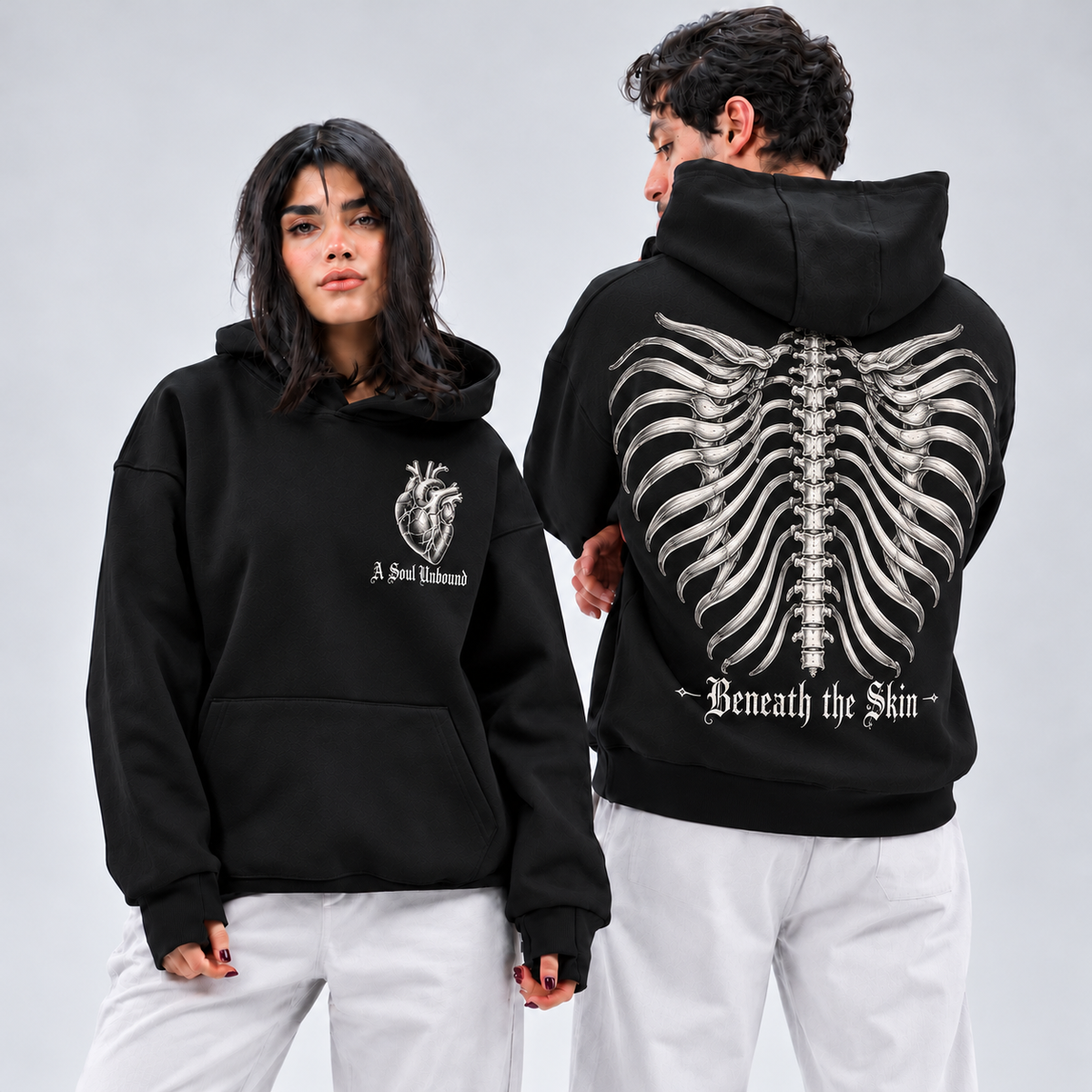 Unisex "Heart & Spine" Hoodie - Premium Melton Cotton