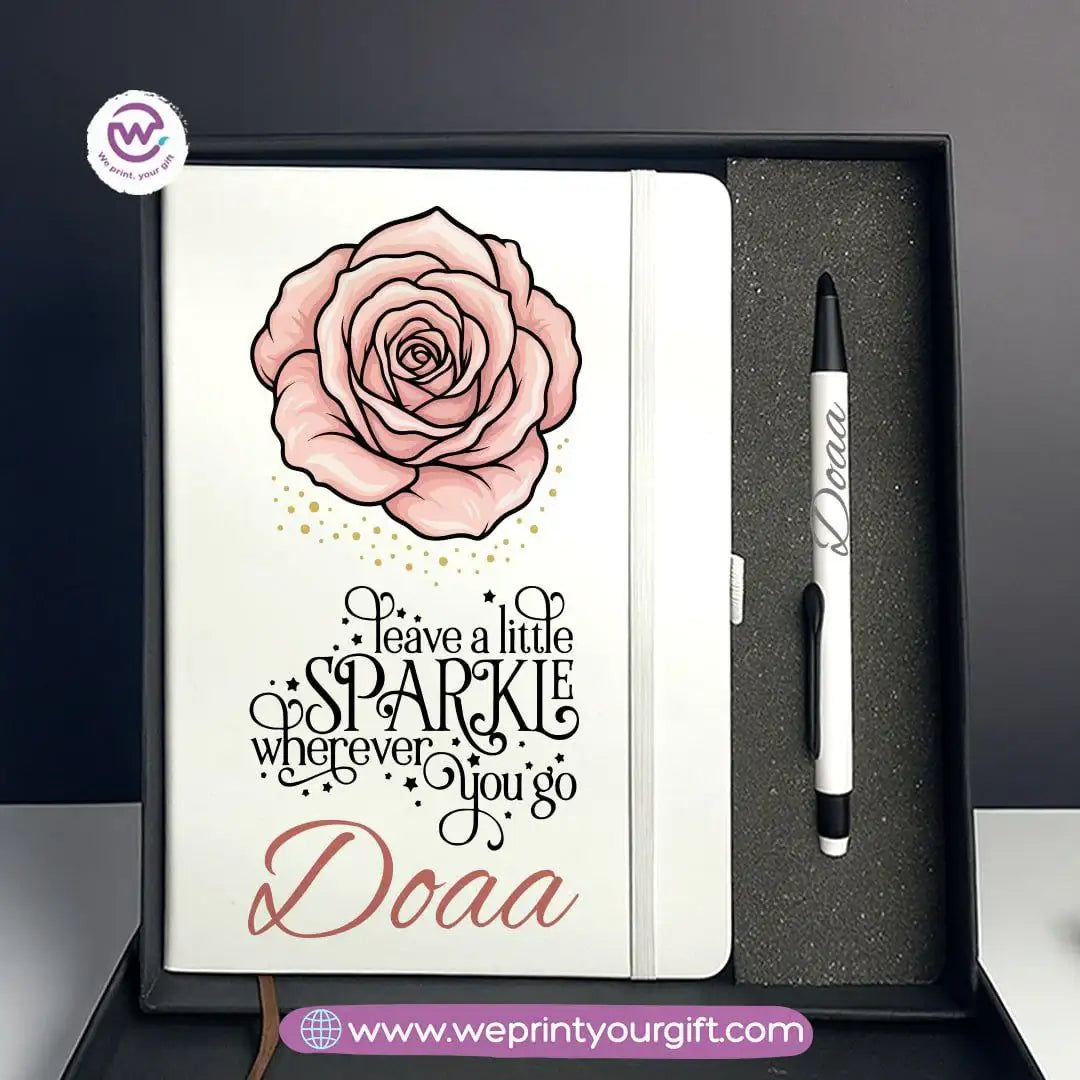 Digital Art Motivational Gift Box โ Personalized Notebook & Engraved Pen - WE PRINT