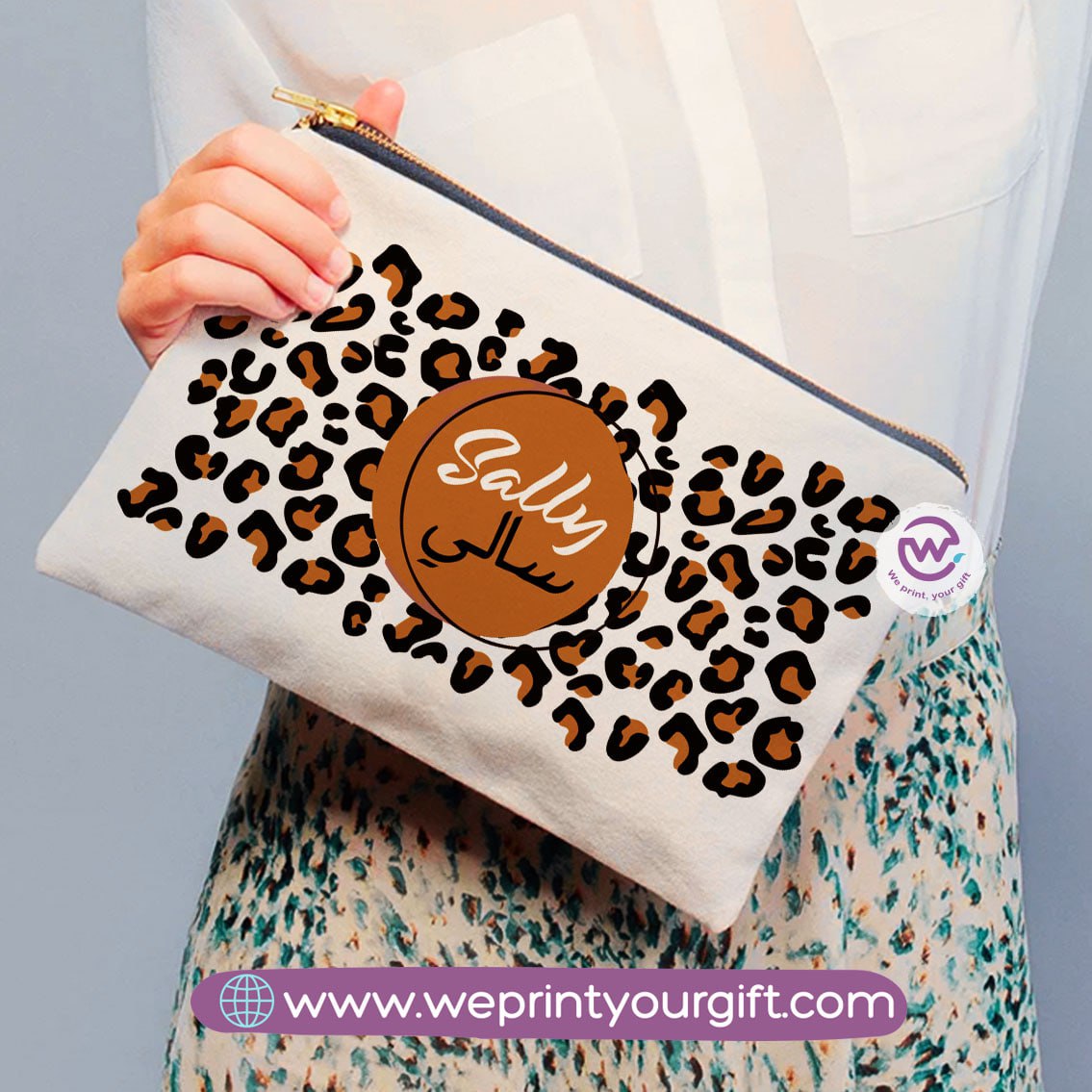 Makeup pouch with names