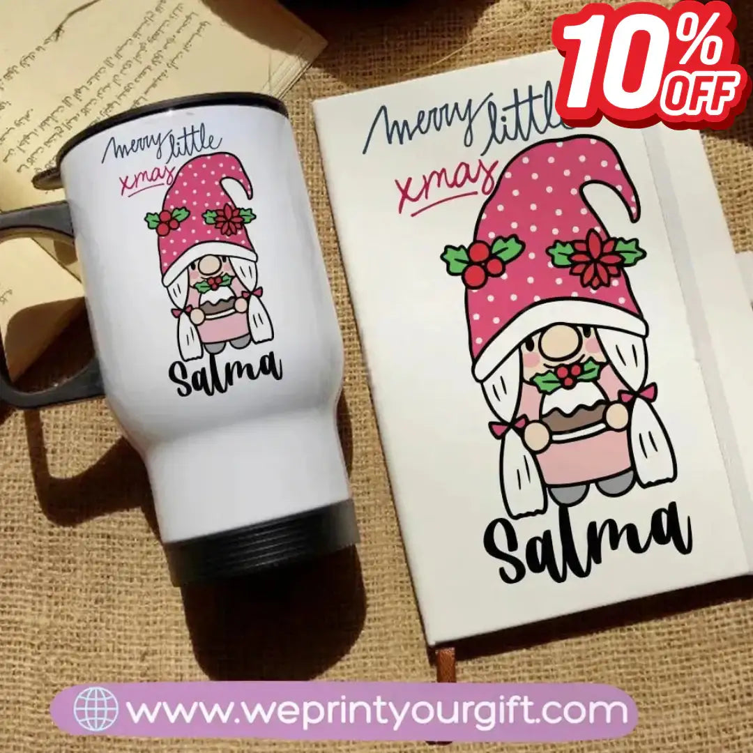 Christmas set (Travel mug +Rubber notebook) - WE PRINT