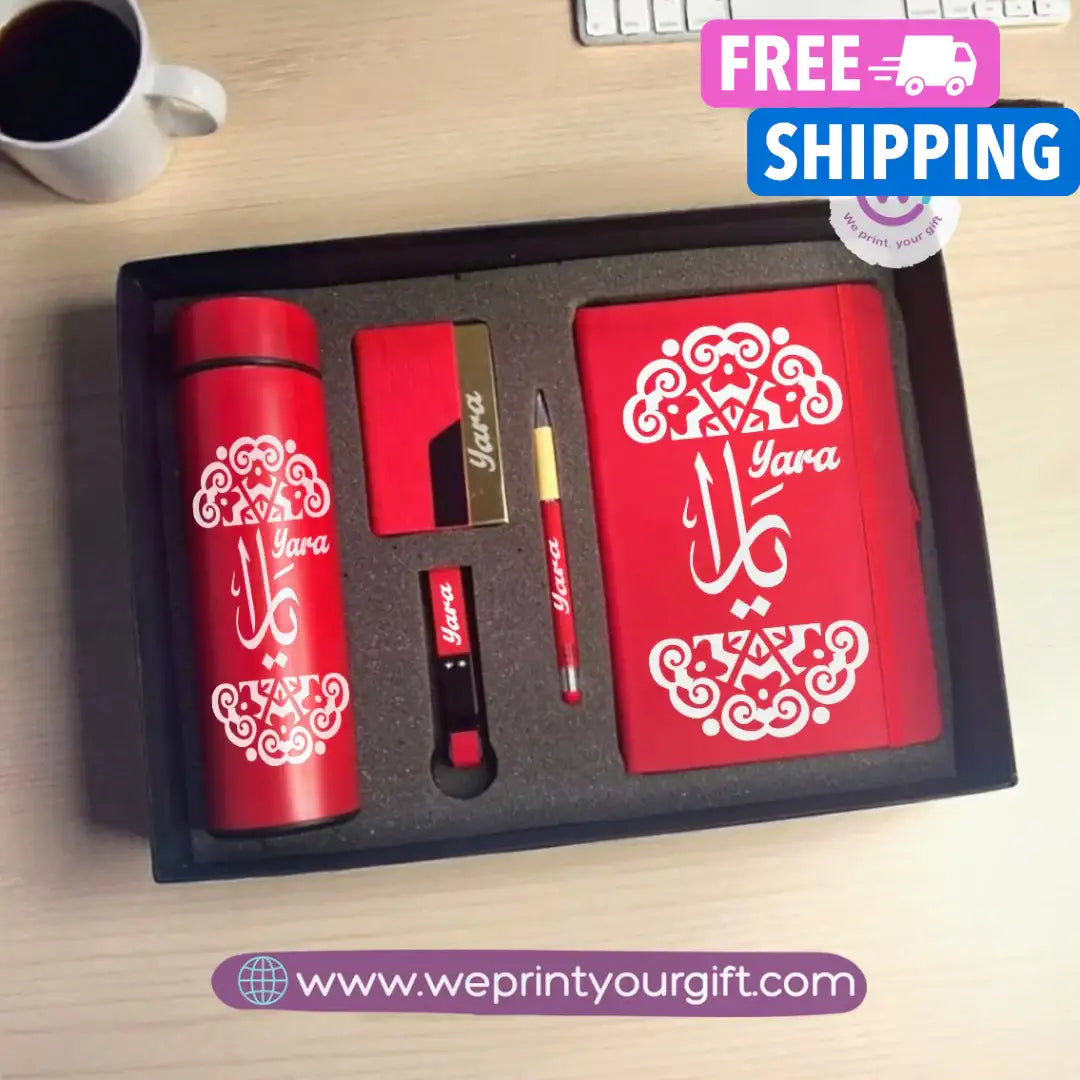 Personalized Luxury Gift Box | Notebook, Digital Thermos & Accessories - WE PRINT