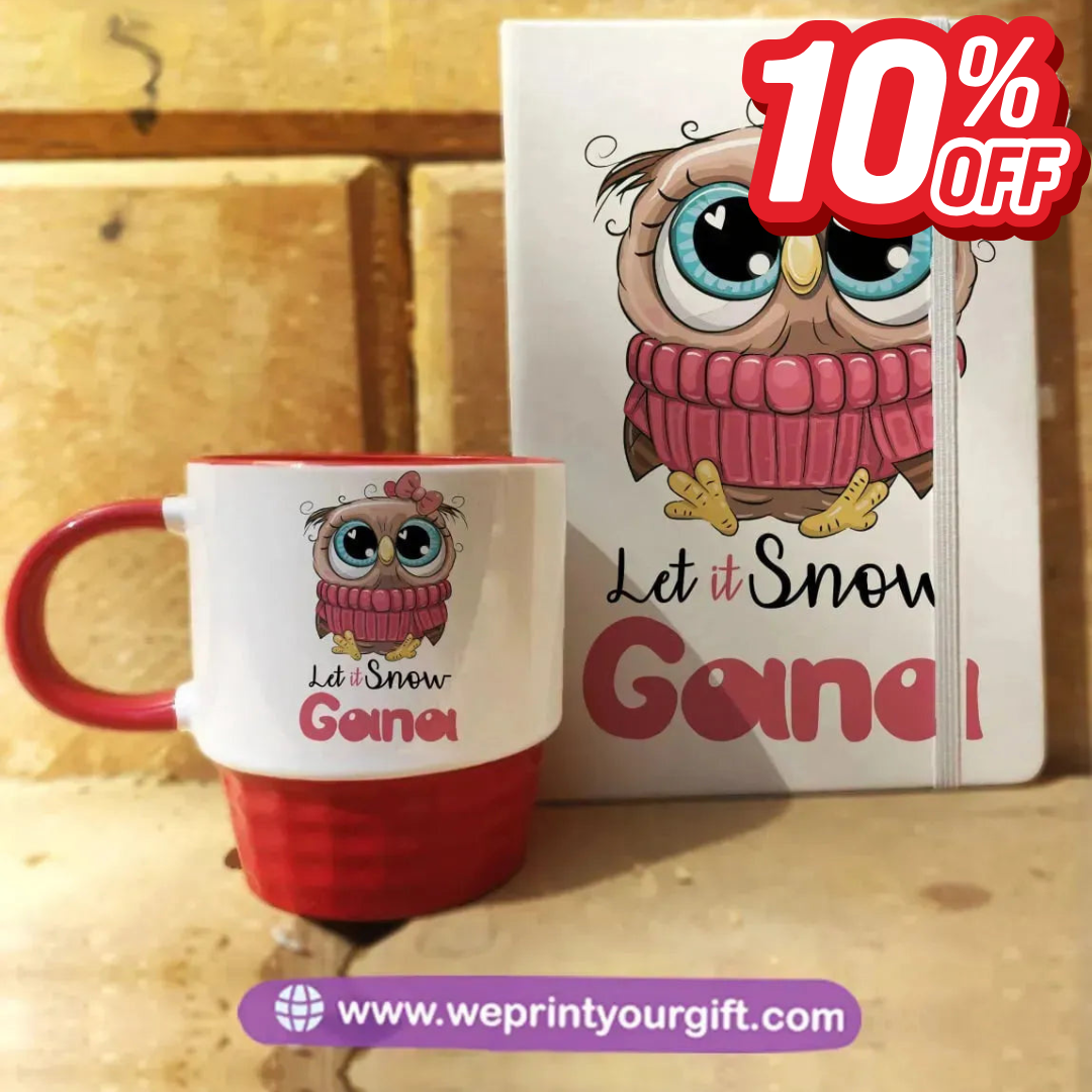 Christmas Set (Ribbed Mug + Rubber Notebook)