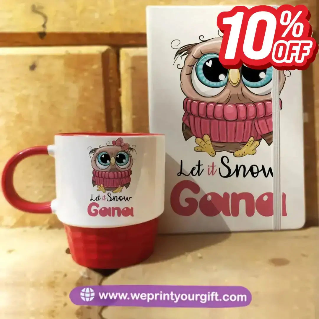 Christmas Set (Ribbed Mug + Rubber Notebook) - WE PRINT