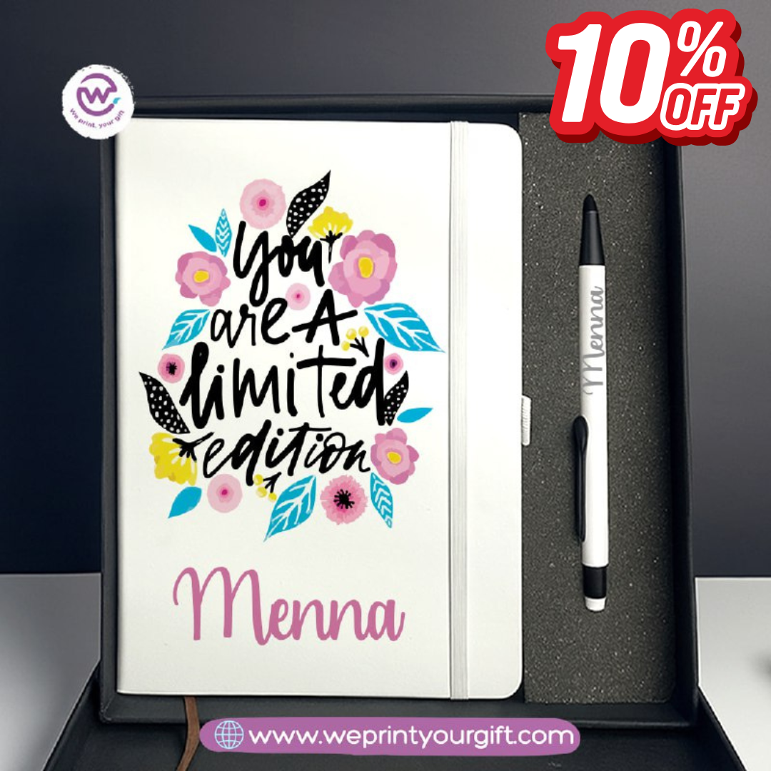 Inspiring Personalized Gift Box with Custom Notebook & Metal Pen