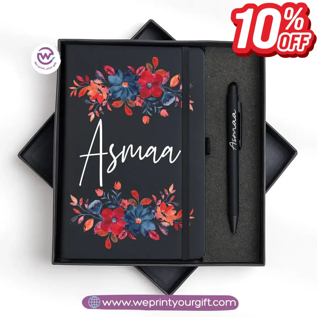 ๐ธ Floral Personalized Gift Box with Notebook & Metal Pen - WE PRINT