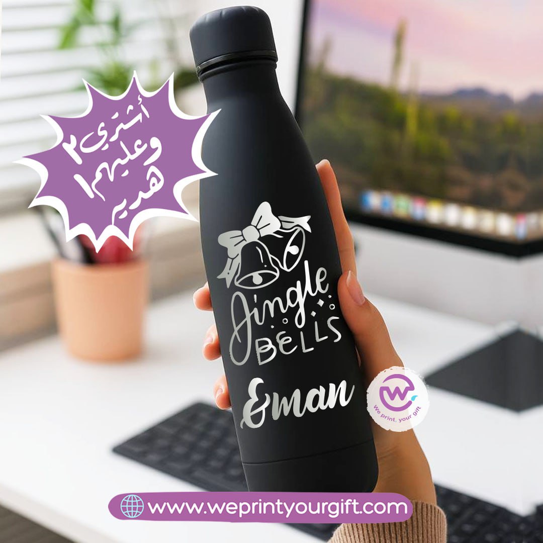 Black Thermal Water Flask- Buy 2 Get 1 Free - WE PRINT