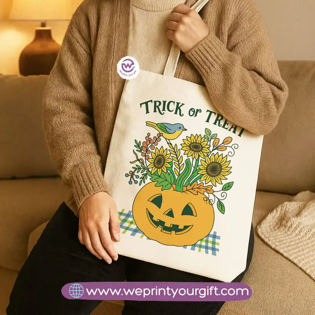 Halloween Canvas Tote Bag – Spooky Egyptian-Inspired Designs | Heavy Canvas Fabric - WE PRINT