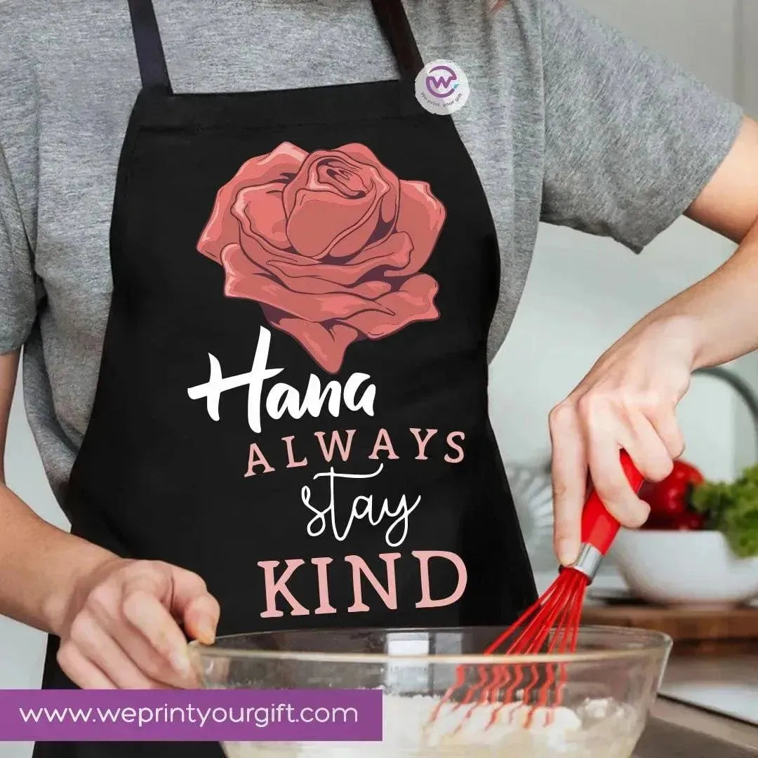 Apron- Names-flowers - WE PRINT