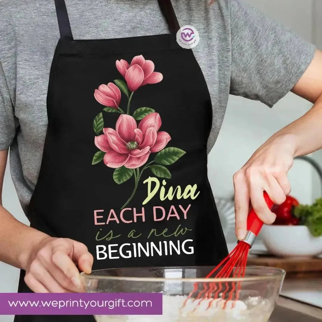 Apron- Names-flowers - WE PRINT