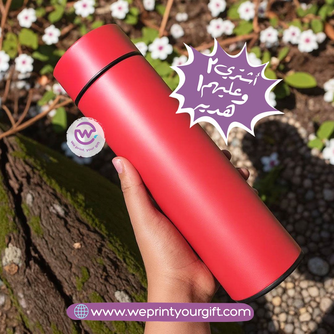 Digital Stainless Steel Thermos with Touch Screen –Sticker Print-Buy 2 Get 1 free - WE PRINT