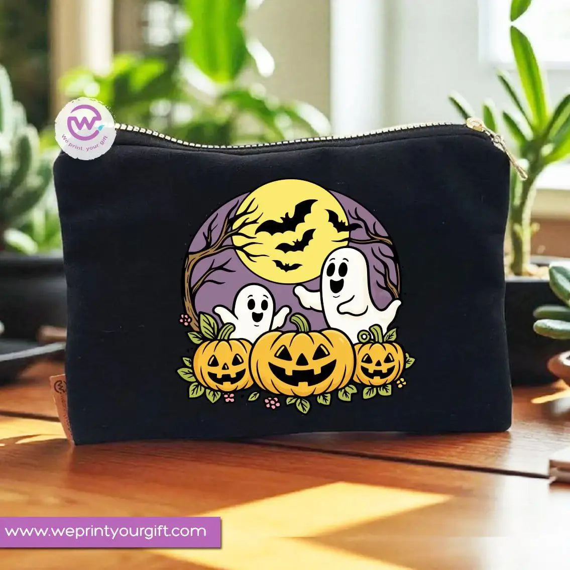 Halloween Makeup Bag & Pencil Case – Spooky Cotton Pouch with Fun Designs - WE PRINT