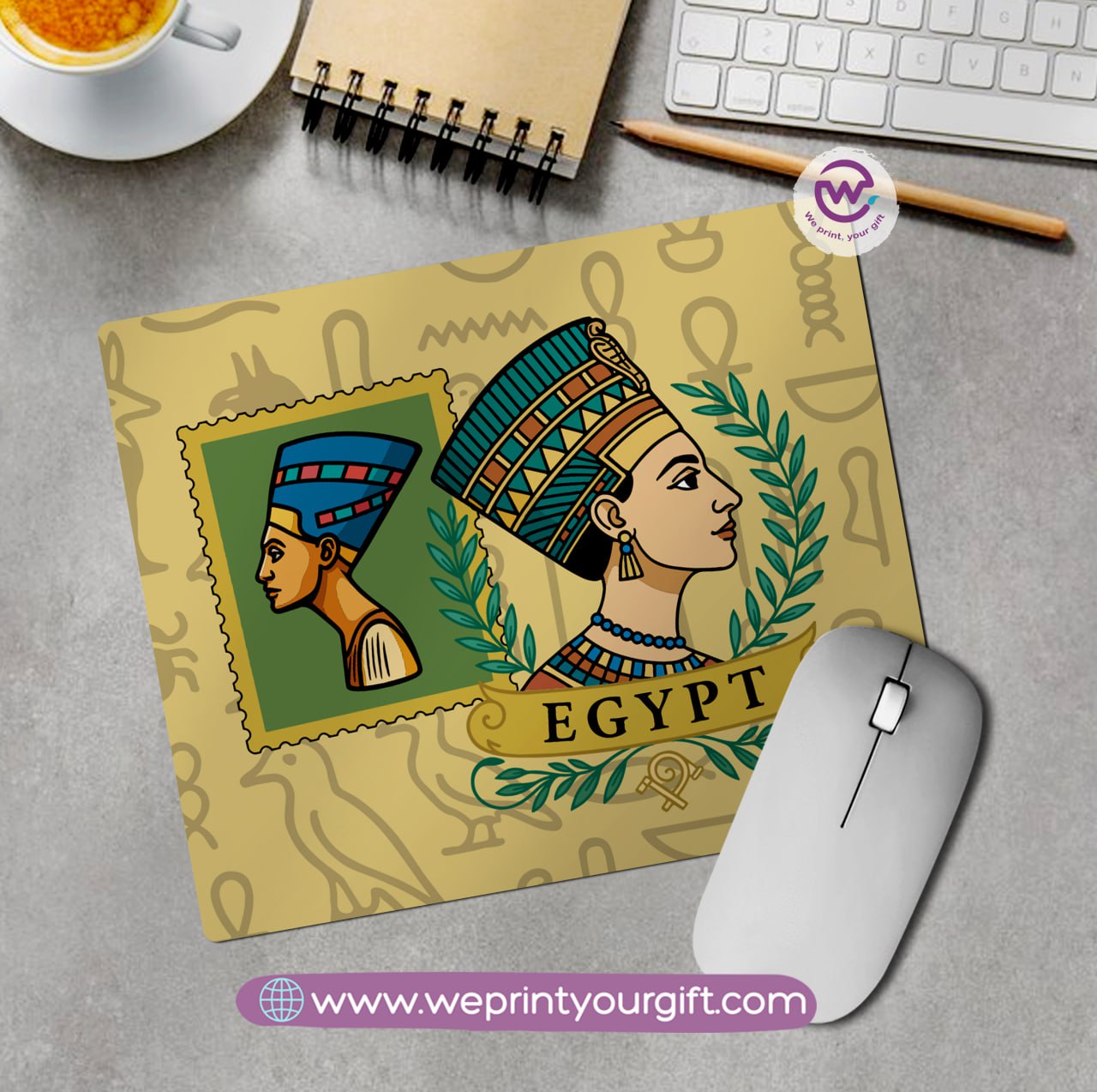 Egyptian Pharaonic Mouse Pad – Ancient Art Reimagined