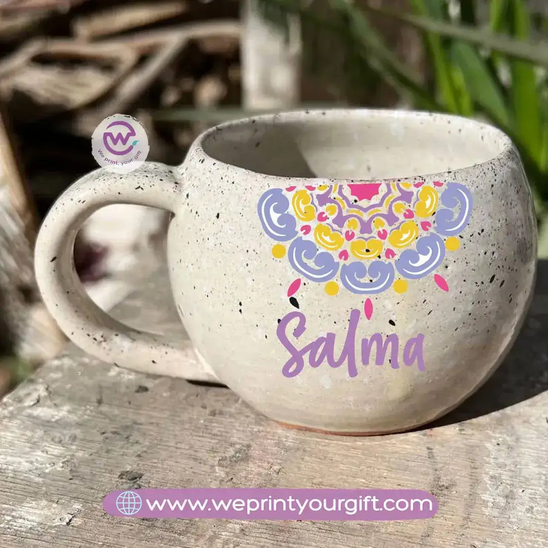 Bowl Marble Pottery Mug- Names - WE PRINT