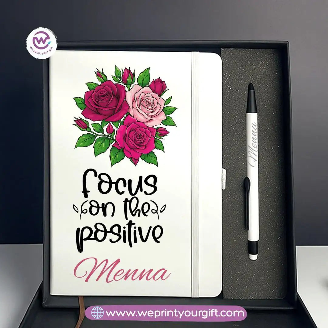 Digital Art Motivational Gift Box – Personalized Notebook & Engraved Pen - WE PRINT