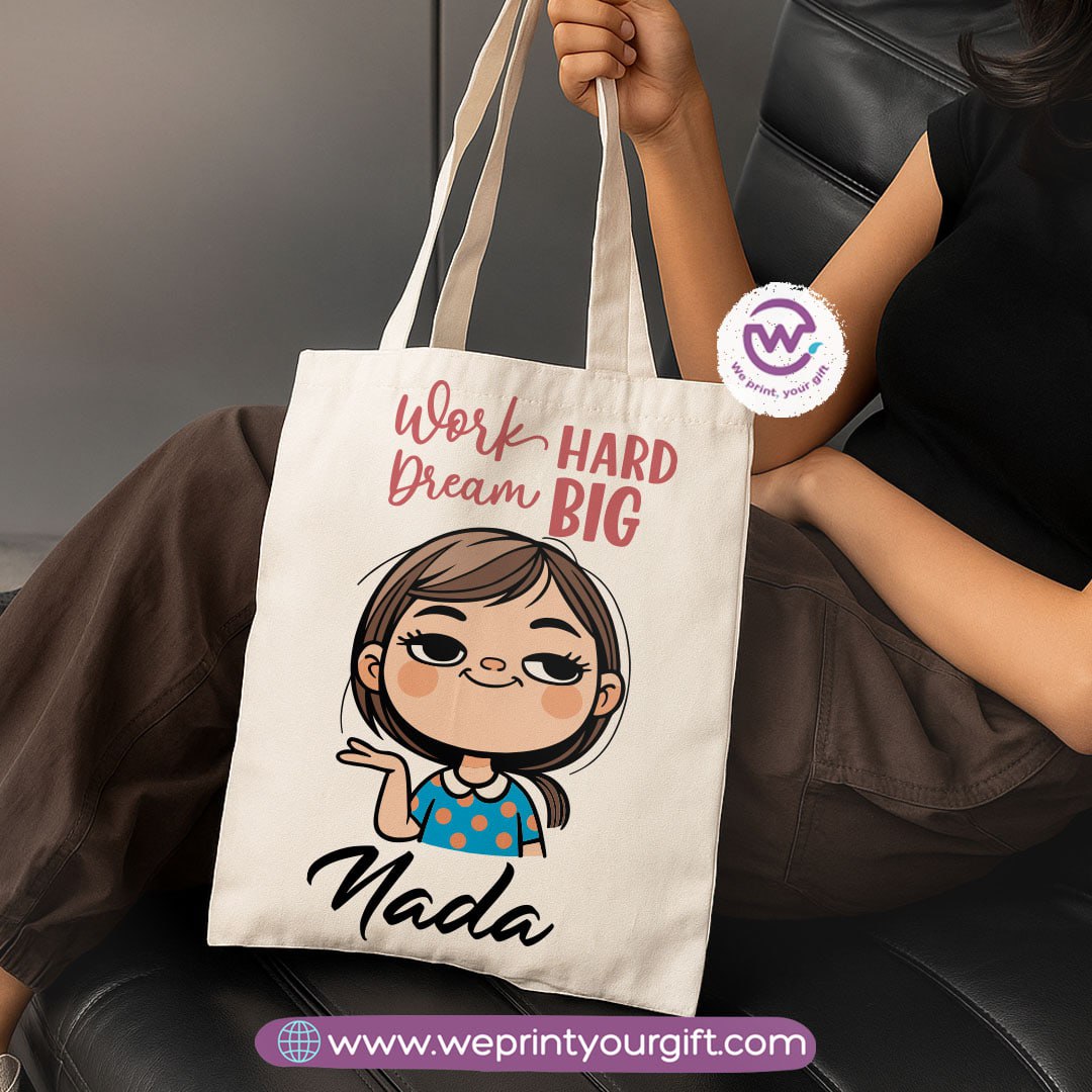 Cartoon Character Canvas Tote Bag