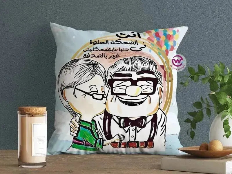 Canvas Cushion-Square Shape - Cartoon Up - WE PRINT
