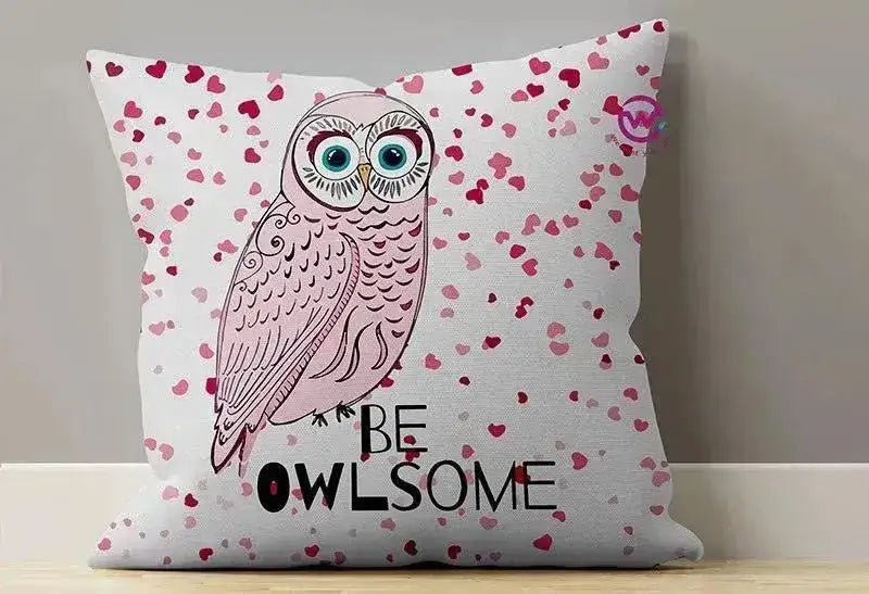 Canvas Cushion-Square Shape - Owls - WE PRINT