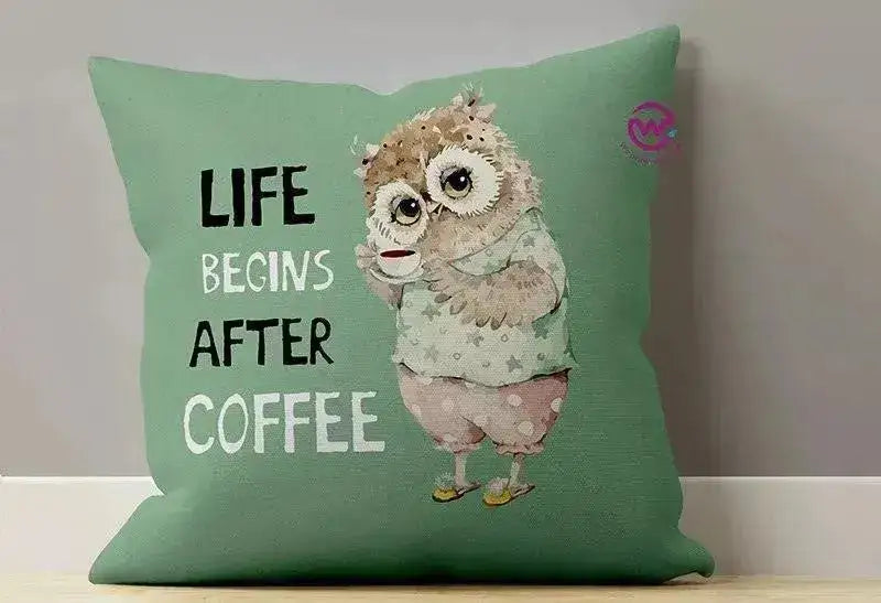Canvas Cushion-Square Shape - Owls - WE PRINT