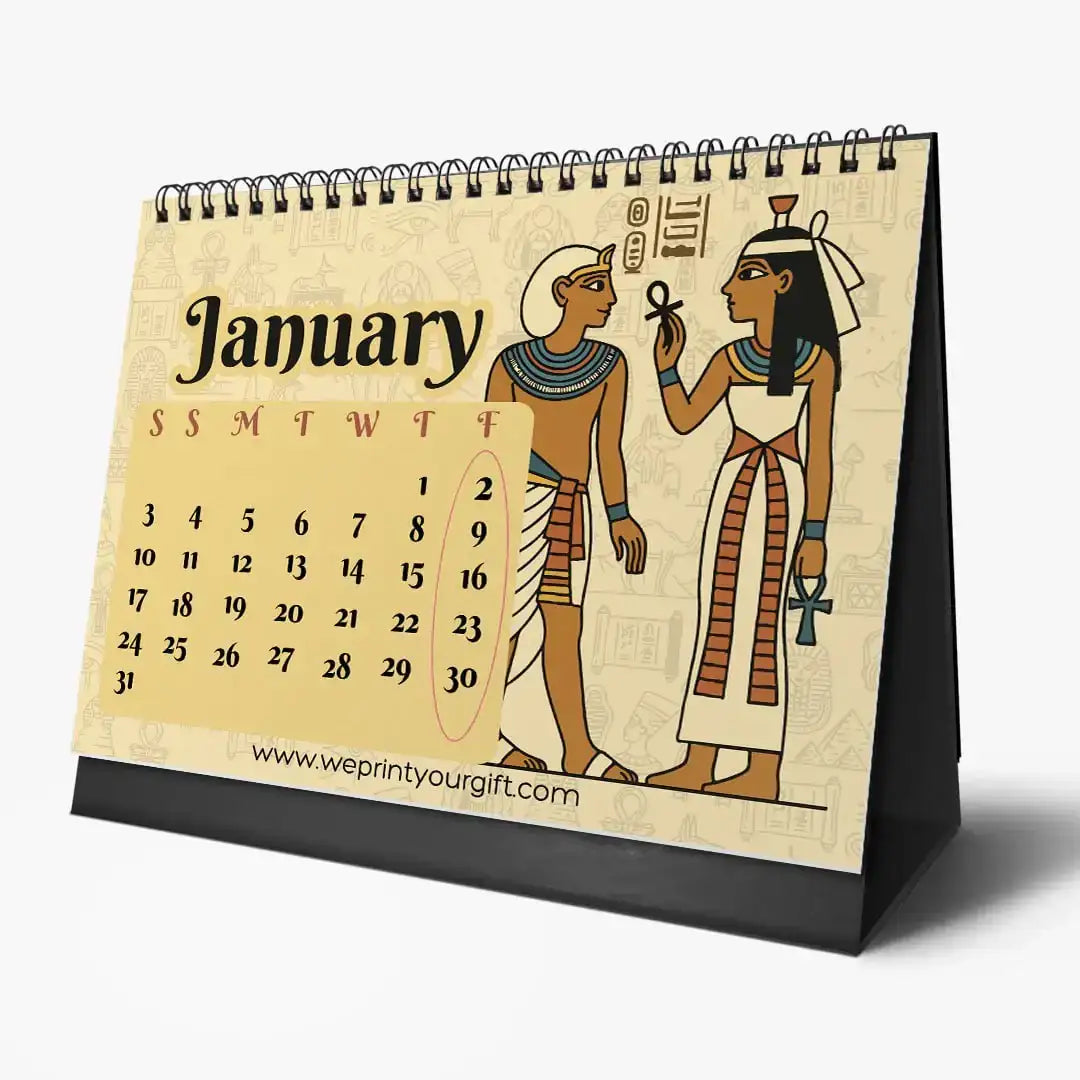 Egyptian Pharaonic Desk Calendar 2026 - WE PRINT