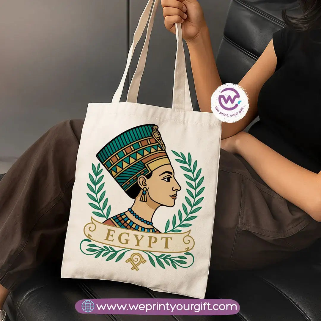 Ancient Egyptian Heritage Canvas Tote Bag – Premium Heavy Fabric - WE PRINT