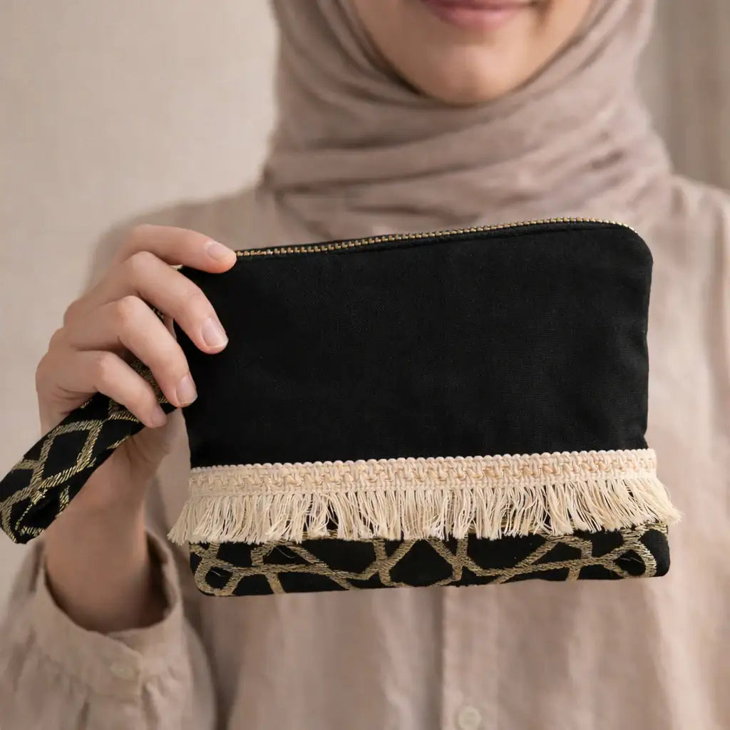 Pencil Case with Islamic Patterns & Tassels - Customization Options - WE PRINT