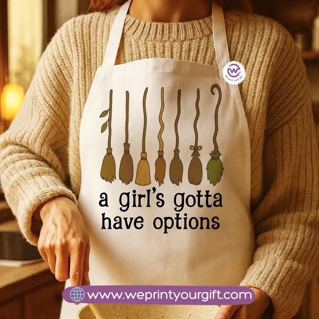 Spooky Halloween Apron – Custom Heavy Cotton Kitchen Apron with Front Pocket - WE PRINT