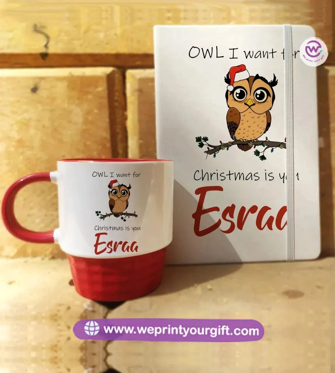 Christmas Set (Ribbed Mug + Rubber Notebook) - WE PRINT