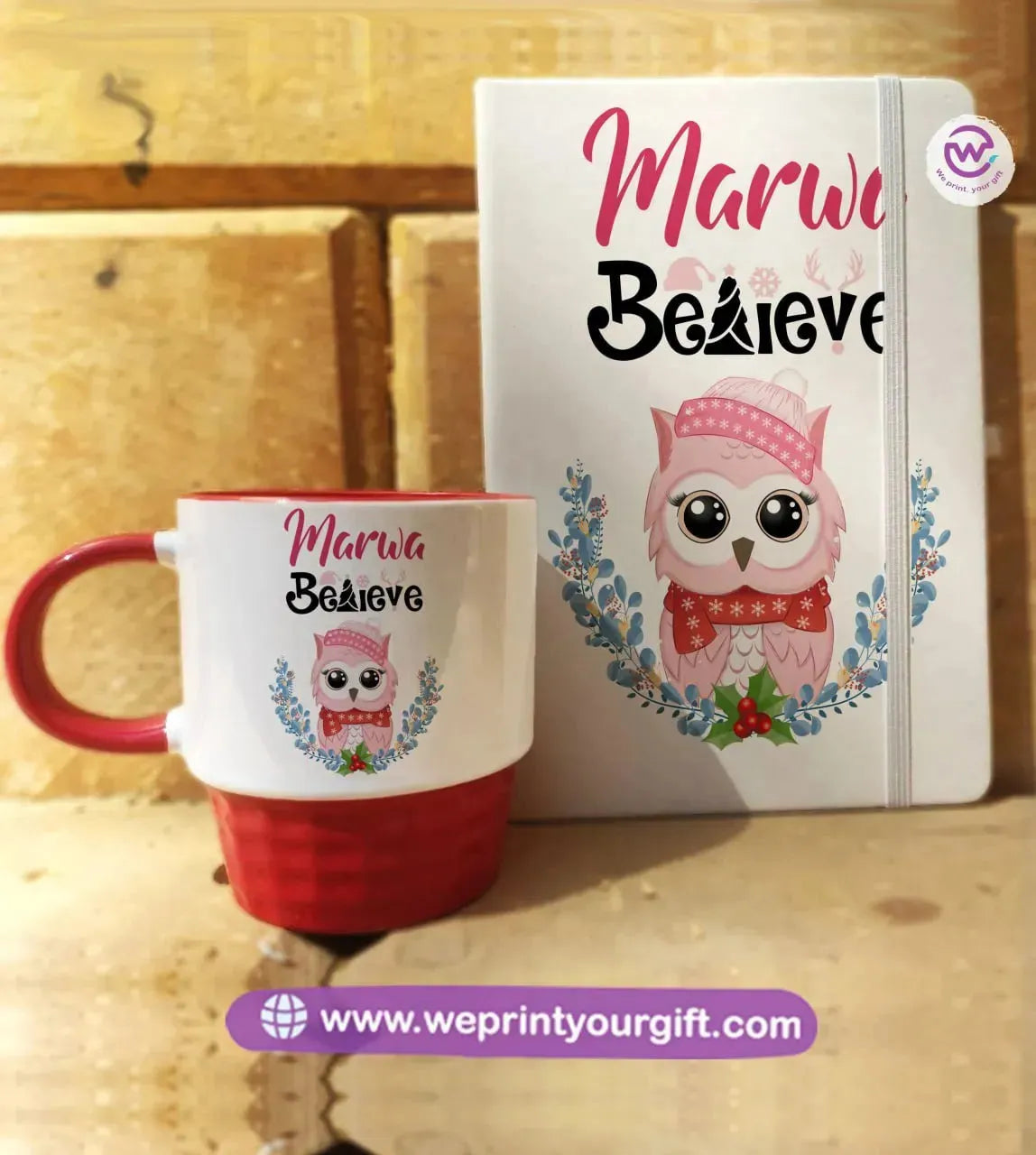Christmas Set (Ribbed Mug + Rubber Notebook) - WE PRINT