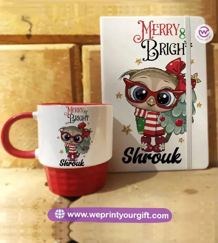Christmas Set (Ribbed Mug + Rubber Notebook) - WE PRINT