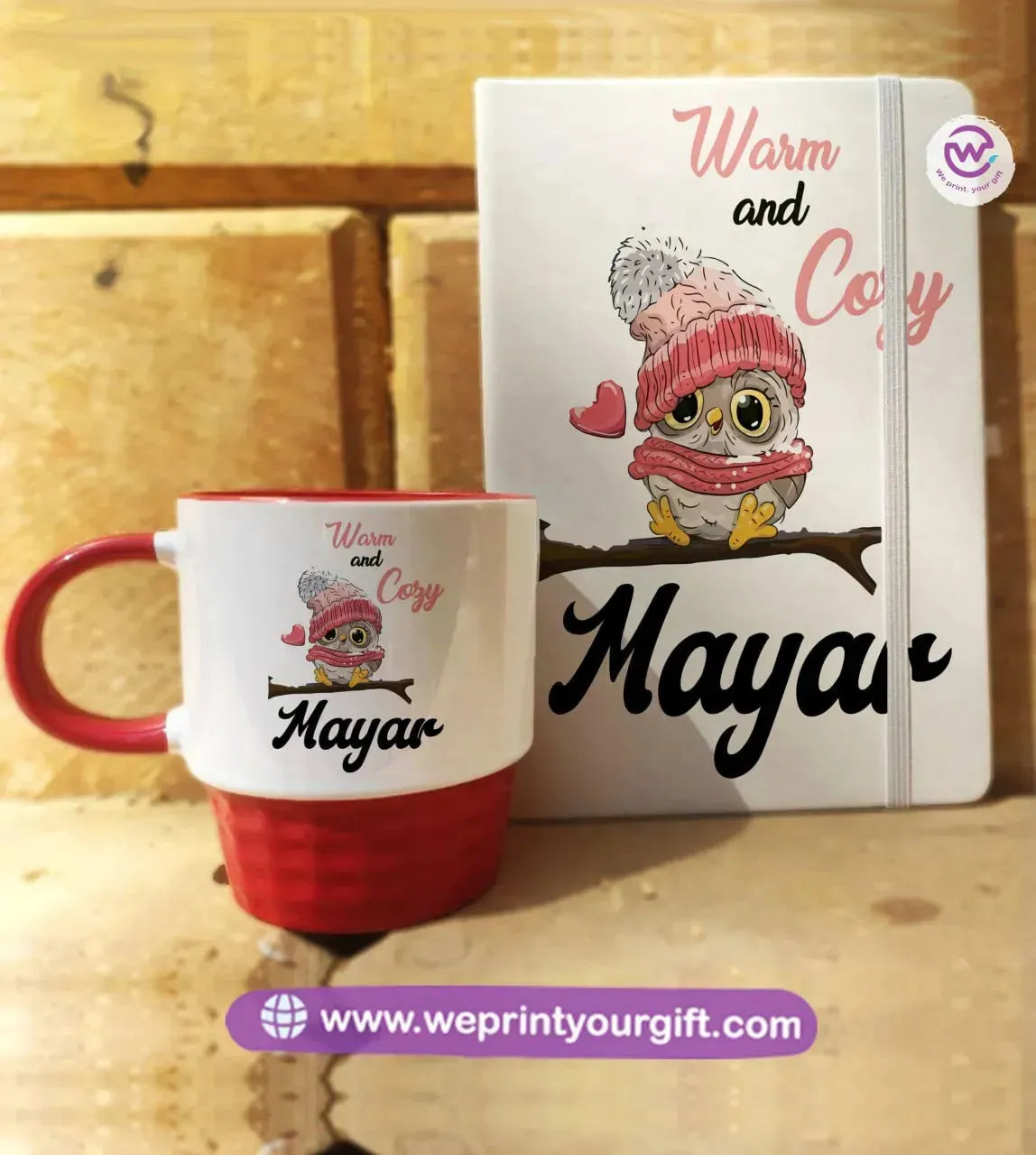 Christmas Set (Ribbed Mug + Rubber Notebook) - WE PRINT