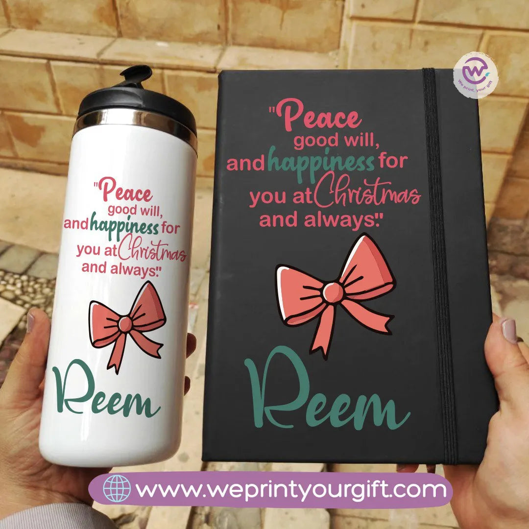 Christmas set (Starbucks mug+ Rubber notebook) - WE PRINT