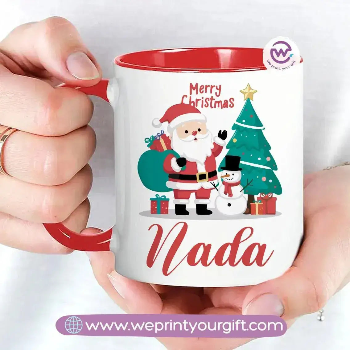 Colored Inside-Handle Mug-Christmas - WE PRINT
