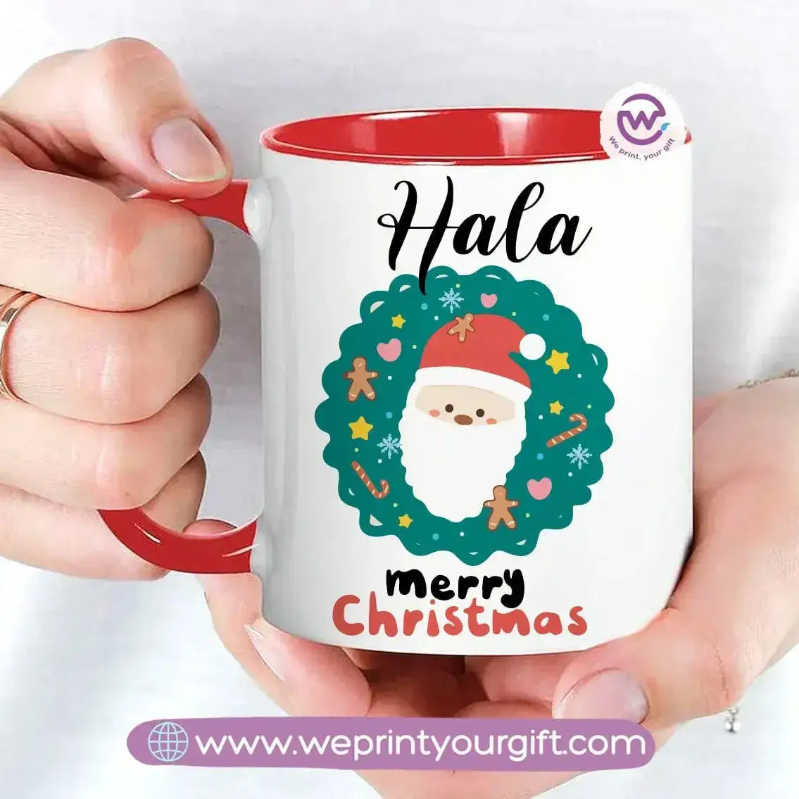 Colored Inside-Handle Mug-Christmas - WE PRINT