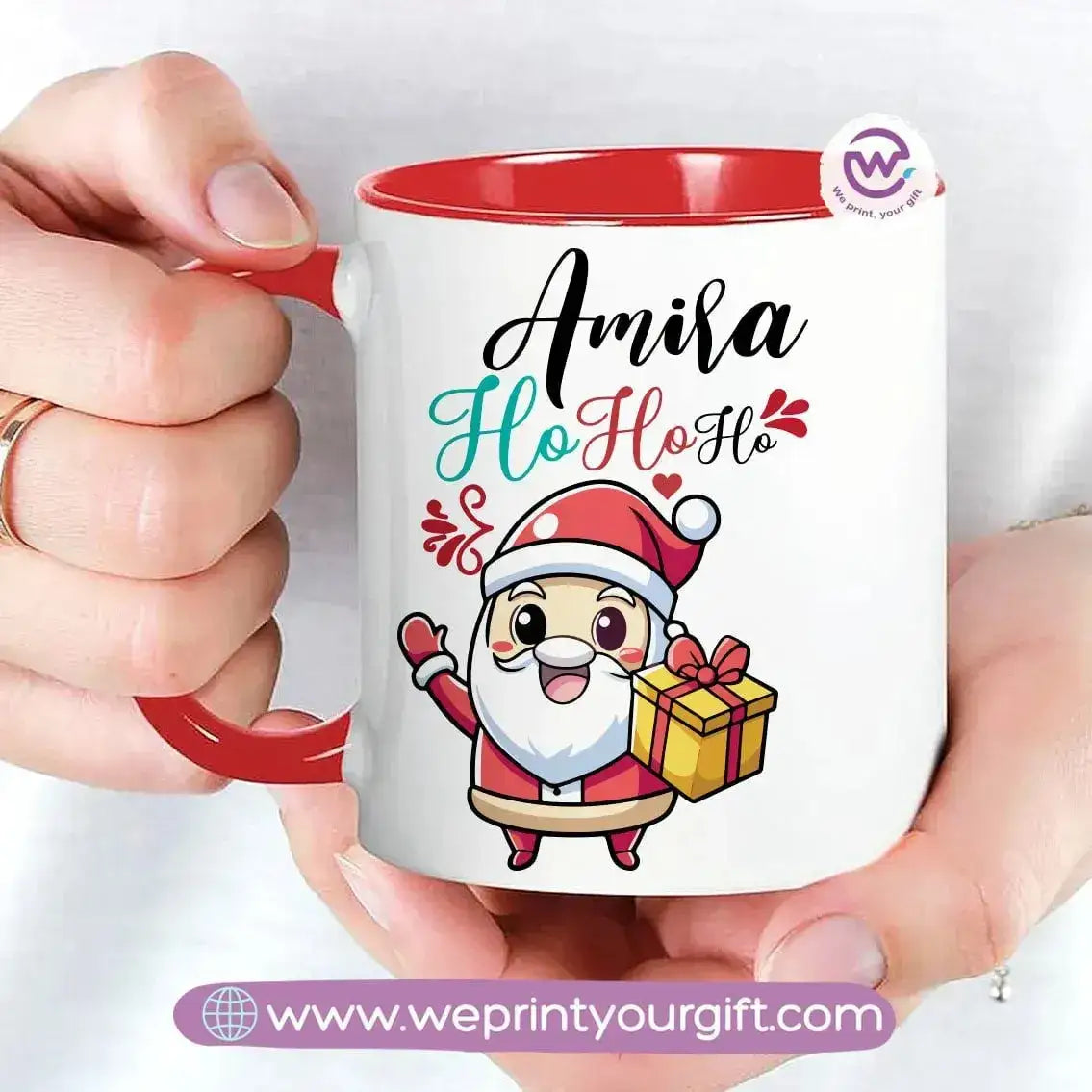 Colored Inside-Handle Mug-Christmas - WE PRINT