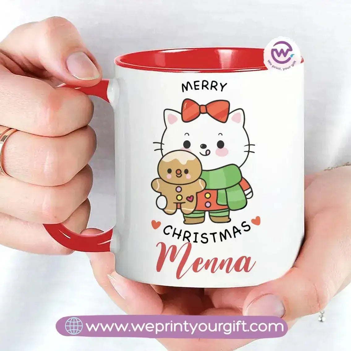 Colored Inside-Handle Mug-Christmas - WE PRINT