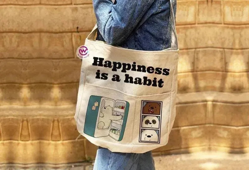 Custom bag- Cross Tote Bag - Three Bears - WE PRINT