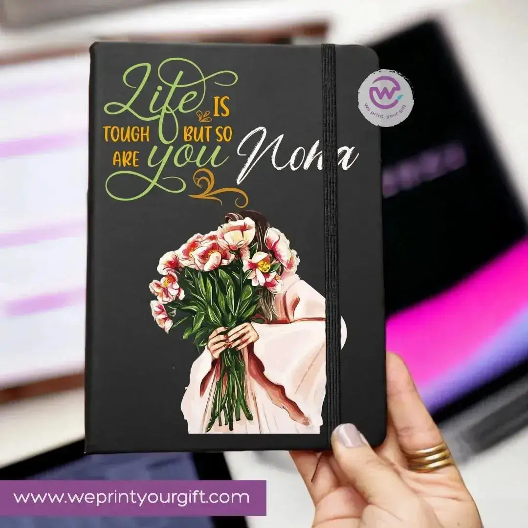 Custom Notebook with Elastic Band -english quotes - WE PRINT
