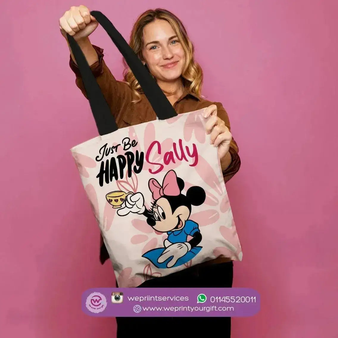 custom tote bag- Canvas - Minnie Mouse - WE PRINT